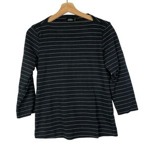 Kate Spade Saturday Navy Blue Stripe Boat Neck Long Sleeve S